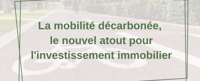 investissement mobilité décarbonée